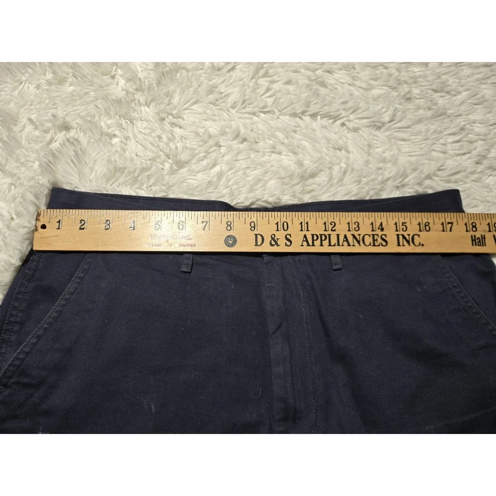 Levis Mens Navy Blue‎ Ripstop Cargo Shorts Size W34 Distressed Pockets